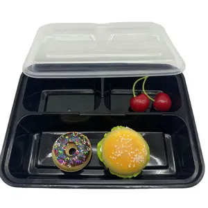 कस्टम लंच सेल्फ हीटिंग फूड पैकेजिंग पीपी भोजन बॉक्स ढक्कन के साथ डिस्पोजेबल भोजन ट्रे