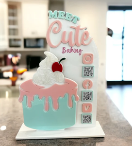 Letrero de Acrílico con Código QR, Personalizable con Iconos para Múltiples Redes Sociales, Apto para Panaderías - Product Image 2