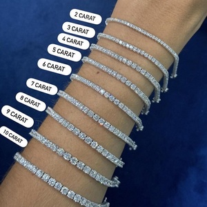 Pulsera de Diamantes Cultivados en Laboratorio, Oro Blanco de 14K, Color D, Claridad VVS, Corte Redondo, Certificado IGI, Calidad Premium, Unisex - Product Image 4