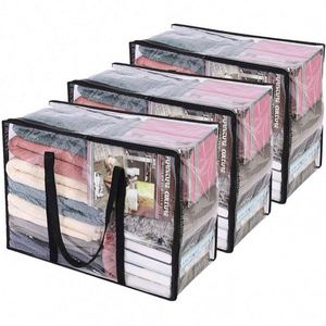 Bolsa de Almacenamiento Transparente de PVC Personalizada de Alta Calidad con Asa Resistente para Guardar Debajo de la Cama o en el Armario - Product Image 2