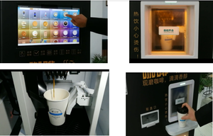 Distributeur automatique de café et de collations en libre-service avec pièces de monnaie, billets, carte de crédit et code QR, capacité de 300 pièces, refroidissement par compresseur - Product Image 5