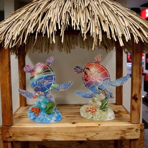 Ornement de tortue de mer en résine artisanale de forme personnalisée, peint à la main, pour la décoration de la maison et du bureau, cadeau pour réfrigérateur - Product Image 4