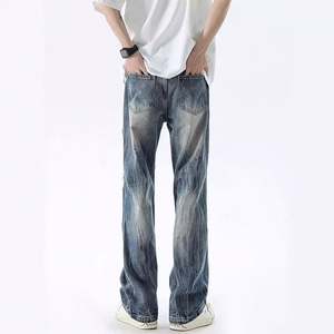 Pantalones Harem Vaqueros Rotos <span class=keywords><strong>de</strong></span> Cintura Alta para Hombre, Diseño Sólido, para Primavera/Otoño/Invierno - Product Image 3