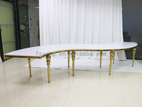 Ensembles de table de dîner en forme de S en acier inoxydable pour banquet de mariage design moderne à vendre table de mariage ronde serpentine pour événement hôtelier
