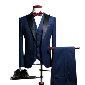 Morili alta calidad <span class=keywords><strong>Color</strong></span> azul marino padrinos <span class=keywords><strong>de</strong></span> <span class=keywords><strong>boda</strong></span> cuello en V 3 piezas <span class=keywords><strong>traje</strong></span> <span class=keywords><strong>de</strong></span> <span class=keywords><strong>boda</strong></span> <span class=keywords><strong>para</strong></span> hombres Slim Fit trajes <span class=keywords><strong>para</strong></span> hombres MMSB23 - Product Image 1