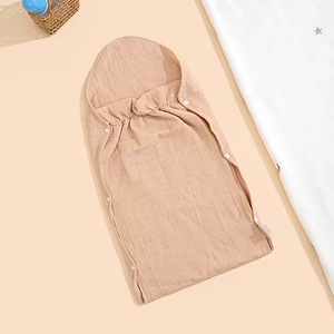 Ensemble <span class=keywords><strong>gigoteuse</strong></span> nouée pour nouveau-né avec bonnet, super doux et confortable, sac de couchage pour bébés - Product Image 2
