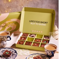 Boîte d'emballage en papier pour pâtisserie, gaufres, biscuits, desserts, gâteaux, avec logo personnalisé, en gros, de qualité alimentaire