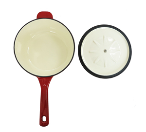 Cacerola Pequeña de <span class=keywords><strong>Hierro</strong></span> Fundido Esmaltado <span class=keywords><strong>con</strong></span> Tapa <span class=keywords><strong>para</strong></span> Pasta, Salsa de Tomate, Mantequilla, Desayuno - Product Image 6