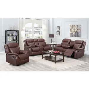 Modern Recliners Couro Ar ou Tecido Espuma Fresca Motion Sofa Recliner Sofa para Atacado ou Varejo