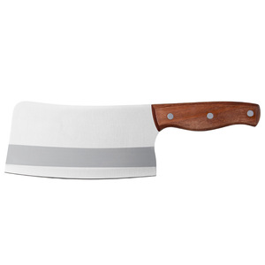 Stainless Steel Cleaver 8-9.9in Full Steel One-Piece For <b>Bone</b> Chopping With Wooden <b>Handle</b> - Product Image 4