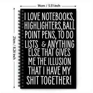 Carnet spirale de haute qualité avec citations humoristiques pour les amateurs de papeterie, carnet A5 ligné pour listes de tâches et notes - Product Image 5