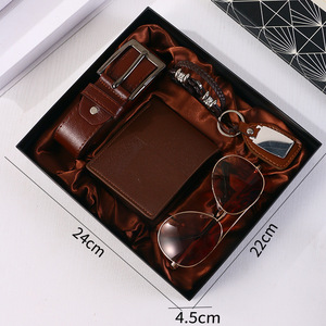 Set de Regalo Empresarial Personalizado con Logotipo, <span class=keywords><strong>Gafas</strong></span> de Sol para Hombre, Recuerdo, Regalo de San Valentín, Cinturón, Cartera, Pulsera, Tendencia - Product Image 4