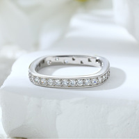 Bague carrée en argent sterling S925 pour femme, sertie d'un seul rang de zircons, plaquée rhodium, sertissage pavé, idéale pour mariage, fiançailles, anniversaire