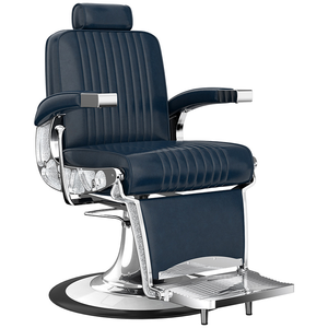 Sillón de Barbería de Cuero Sintético, Altura Ajustable, Bomba Hidráulica, Diseño Industrial, Base Redonda, Muebles de Salón, Uso Comercial - Product Image 3