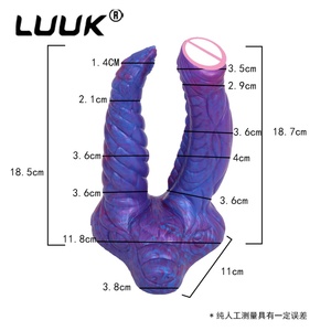 Soft Silicone Adult Sex Toys Double Headed <b>Dildo</b> Gay Masturbating Monster Dragon Animal <b>Dildo</b> Anal Toys for Couple Sex Game - Product Image 6
