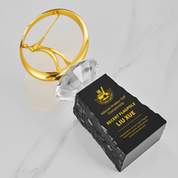 Trophée de golf personnalisé en cristal et métal pour club, récompense sportive, souvenir de tournoi de championnat