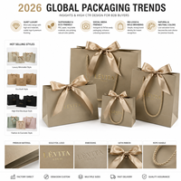 Sacs en papier de luxe personnalisés avec logo KM pour vêtements, sacs cadeaux, sacs de shopping avec poignées en ruban