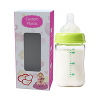 Boîtes d'emballage en plastique personnalisées pour sucette de bébé Boîte de papier biberon jetable pour biberon de bébé Boîtes en papier avec fenêtre