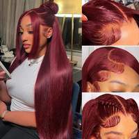 Perruque Lace Front de Luxe 100% Cheveux Humains Vierges Remy avec Base Transparente, Petite Taille, Densité 150%