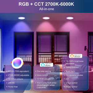 Luminárias de Teto <span class=keywords><strong>LED</strong></span> Embutidas Inteligentes DUSKTEC 3 e 4 Polegadas 7W <span class=keywords><strong>10W</strong></span> RGBW RGB - Product Image 3