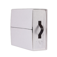 Lot de 2 boîtes de rangement pliables en tissu de lin pour draps de lit, housses de couette