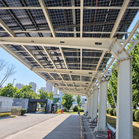Structure de stationnement solaire photovoltaïque en aluminium étanche pour voitures, système de montage photovoltaïque