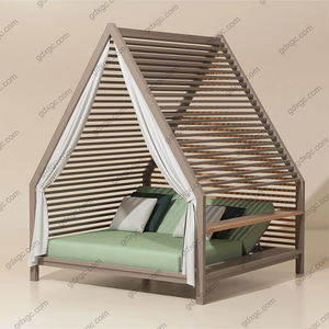 Patio extérieur Lit <span class=keywords><strong>de</strong></span> repos en aluminium Chaise longue <span class=keywords><strong>de</strong></span> luxe Canapé-lit <span class=keywords><strong>de</strong></span> plage Convene Double Garden Modular Sun Lounger - Product Image 5