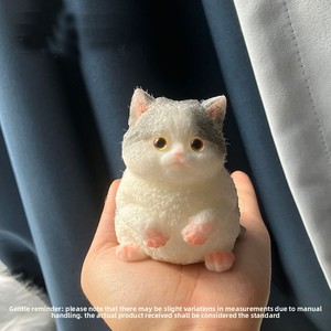 ของเล่นบีบลดความเครียดรูปแมวอ้วน ทำจากวัสดุ TPR ระบายสีด้วยมือ ขนาดจัมโบ้ ของขวัญสร้างสรรค์ DIY ของตกแต่งน่ารัก - Product Image 4