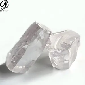 Uncut Brilliant White CZ Rough Stone Synthetic Cubic Zircon Raw Material For Bling Bling Jewelry
