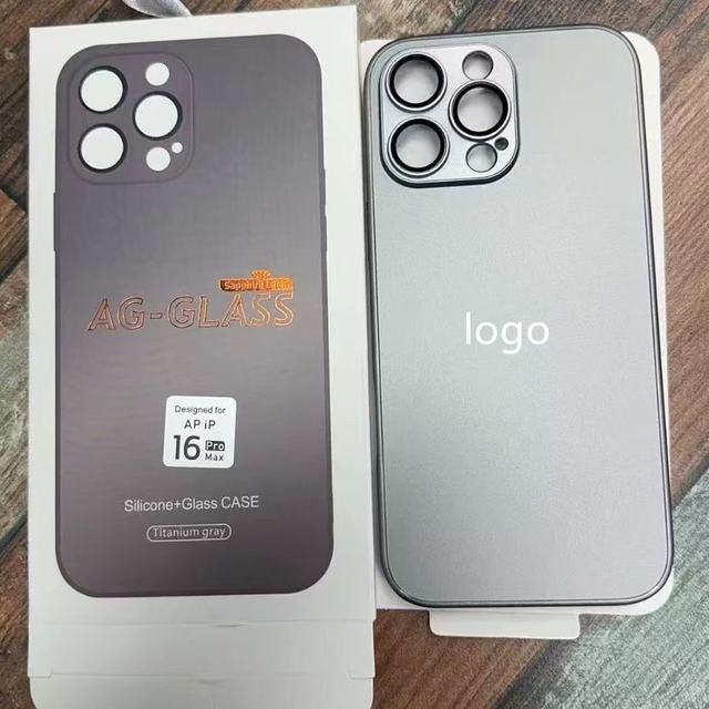 Phone Shell for Apple 17 Promax Frosted AG Glass Case 15 iPhone 14proMax Full Cover with Lens Film