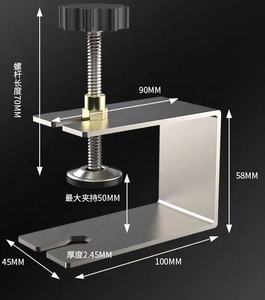 Serre-joint en acier au carbone de 3 mm, antirouille, antidérapant, plaqué zinc noir, maintien solide, serre-joint pour l'installation de tiroirs, serre-joint durable - Product Image 4