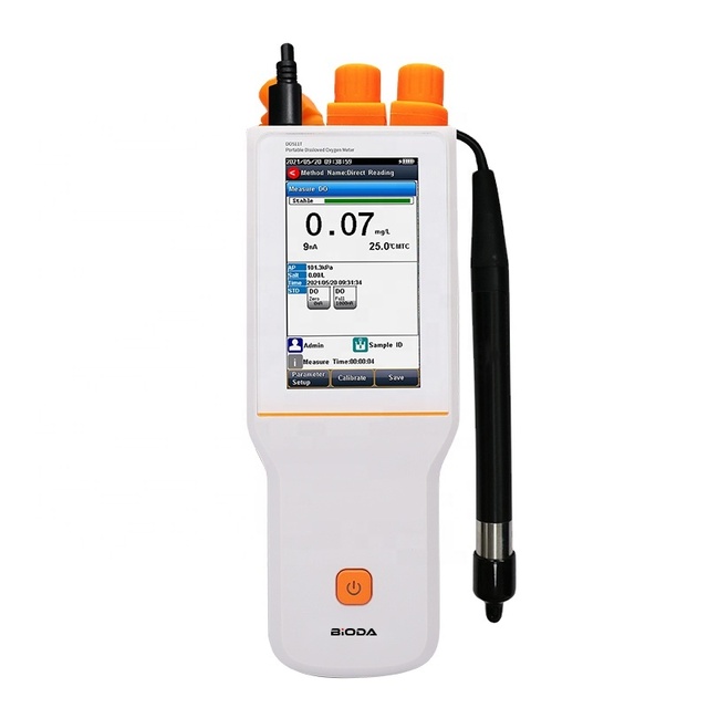 Portable Touchscreen Handheld Optical Sensor Fluorescence Method Fish Pond Aquaculture Digital Dissolved Oxygen Meter OEM