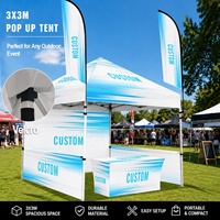 Tente Pop-up Personnalisée OEM 3x3m, Auvent en Tissu Oxford 600D avec Cadre en Aluminium pour Événements, Fournisseur de Housses de Table