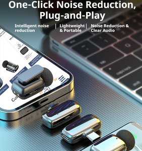 Microphone sans fil professionnel, micro cravate sans fil 48kHz Hi-Fi, mini microphone sans fil 2.4G pour créateur de contenu, micro pro - Product Image 3