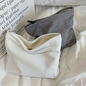 Logotipo personalizado viagens veludo cosméticos maquiagem zipper saco - Product Image 1