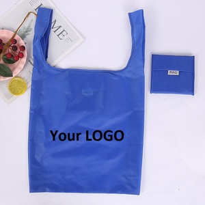 Sacs de courses réutilisables en polyester 190T 210D grande capacité, personnalisables avec logo, pliables, vente en gros - Product Image 6