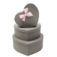 Cartone di qualità affidabile cuore regalo scatola di carta confezione regalo di fiori confezione romantica a forma di cuore scatole regalo set di torri