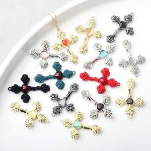 Mới Nhất Thiết Kế Chữ Thập Hình Dạng Mặt Dây Chuyền Charms Kẽm Hợp Kim Mặt Dây Vòng Đeo Tay <span class=keywords><strong>Handmade</strong></span> Tự Làm Đồ Trang Sức Phụ Kiện - Product Image 1