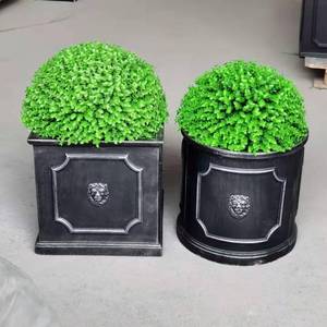 Boîtes <span class=keywords><strong>à</strong></span> fleurs extérieures populaires <span class=keywords><strong>en</strong></span> Fiberclay pour les jardinières d'arrière-cour et <span class=keywords><strong>de</strong></span> frontyard-jardinières faites <span class=keywords><strong>à</strong></span> la main durables et écologiques rondes - Product Image 5