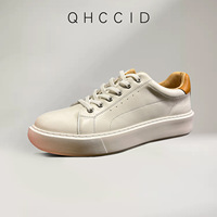 Chaussures de sport décontractées pour hommes, en maille blanche, à bout rond, à lacets, confortables, respirantes, avec semelle extérieure en caoutchouc, pour le printemps et l'automne