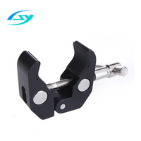 Usine directement téléphone IPAD tablette PC support en alliage d'aluminium griffe de crabe Super pince support de caméra multifonction pour Flash lumière
