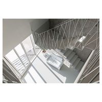 PRIMA Glasgeländer-Treppe Transparente Sicht Moderner Look für Zeitgenössisches Heim Treppen-Innenausstattungsdesign