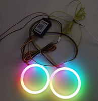 COB Angel Eye LED Lumière RVB Couleur APP contrôle Cercle Anneau Ouverture Lampe Universelle 60mm ~ 120mm pour Voitures Motos