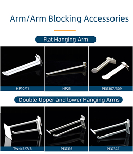 4-12 Inch Metal Slatwall <b>Hooks</b> High Loading Capacity Iron Plated Display Pegs for Gridwall - Product Image 2