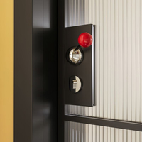 Poignée de porte magnétique silencieuse en alliage de zinc et noyer noir, style crème médiéval minimaliste, pour intérieur