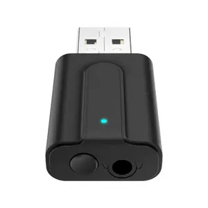 T10 2 em 1 USB Bluetooth 5.0 Adaptador Áudio Música Transmissor Receptor Sem Fio para PC TV Projetor Fone de Ouvido Speaker