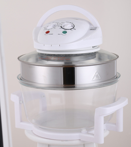Horno halógeno de infrarrojos para el hogar visual eléctrico de 12L con anillo extensor de acero inoxidable, horno de convección, freidora de aire - Product Image 4