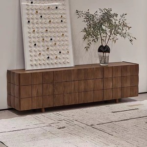 Mueble para TV de Madera Maciza de Nogal Negro Norteamericano, Mueble Bajo de Almacenamiento para Sala de Estar o Dormitorio - Product Image 3