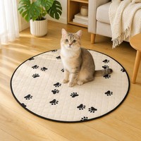 Tapis de propreté réutilisable pour animaux de compagnie, forme ronde, lavable en machine, super absorbant, pour usage intérieur, antidérapant, pour l'apprentissage de la propreté