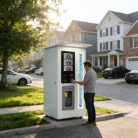 Máquina Expendedora Automática de Agua Pura con Tecnología de Ósmosis Inversa, ATM Comercial de Recarga de Agua para Venta de Autoservicio